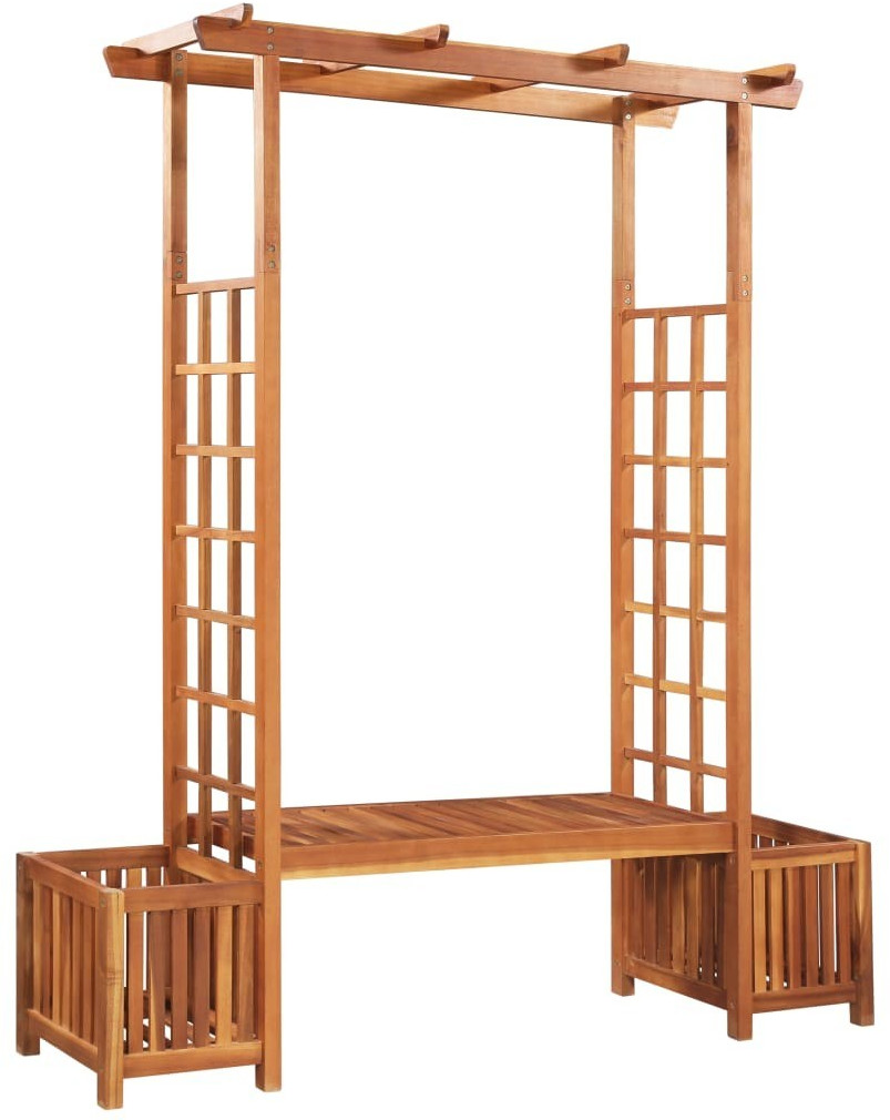VidaXL Garden Pergola with Bench and Planter