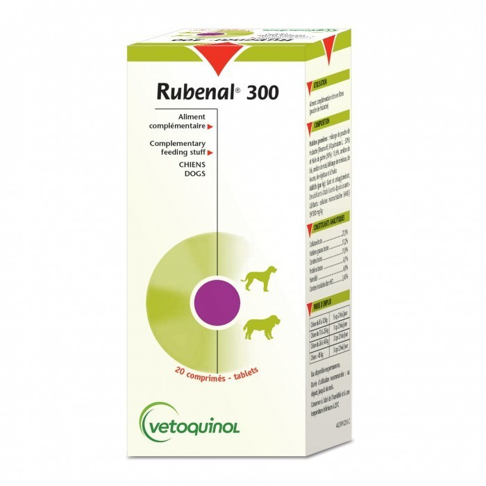 Vetoquinol Rubénal 300 mg 20 comprimés