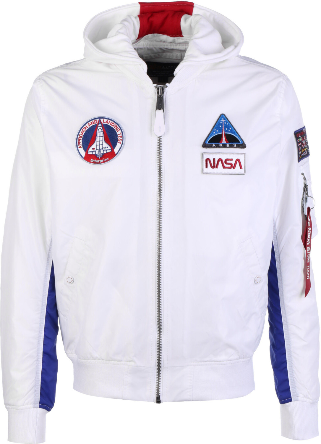 Alpha Industries MA-1 TT Hood NASA white