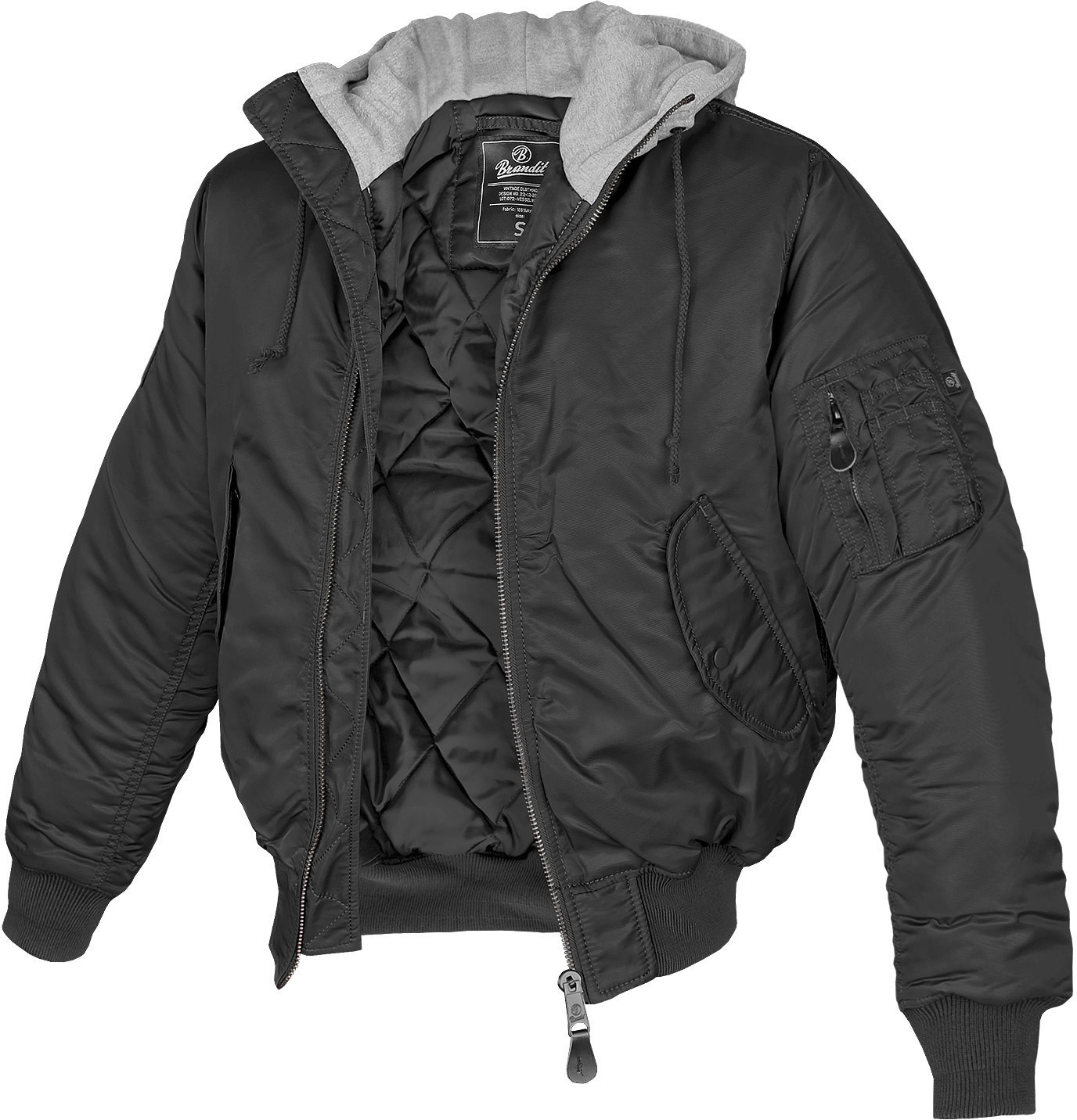Brandit MA1 | € 51,99 Hooded Sweat Jacket ab Preisvergleich black-grey bei
