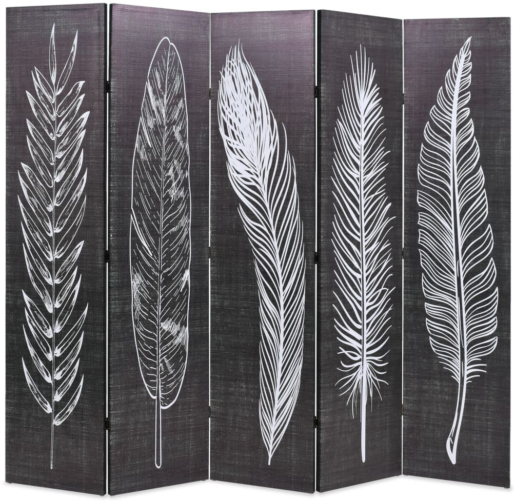 VidaXL Cloison de séparation pliable plumes 200 x 170 cm