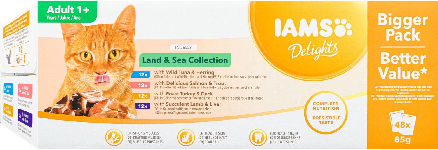 IAMS Delights Land & Sea Collection In Jelly 48x 85g