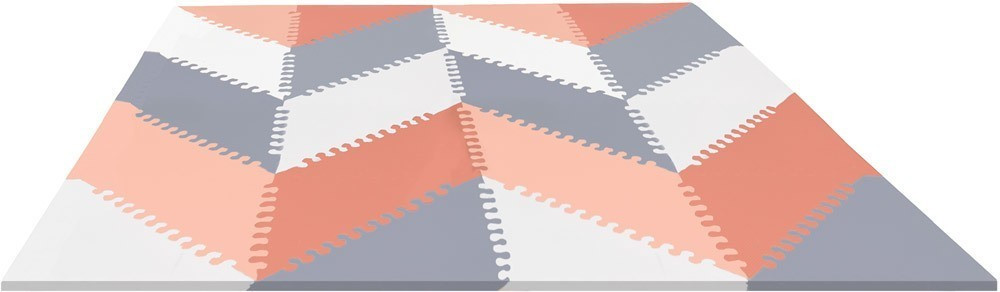 Skip Hop Playspot Geo Foam Floor Tiles GreyPeach