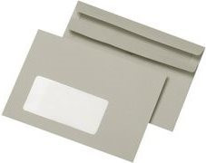 Rössler Papier Envelopes DIN lang with window grey (1000 pack)