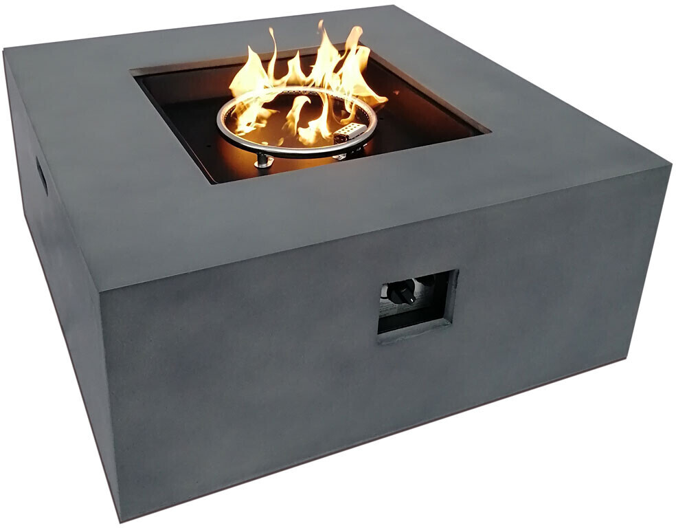 Outflexx Loungetisch 915x915x40cm mit GasFeuerstelle grau ab 949,90