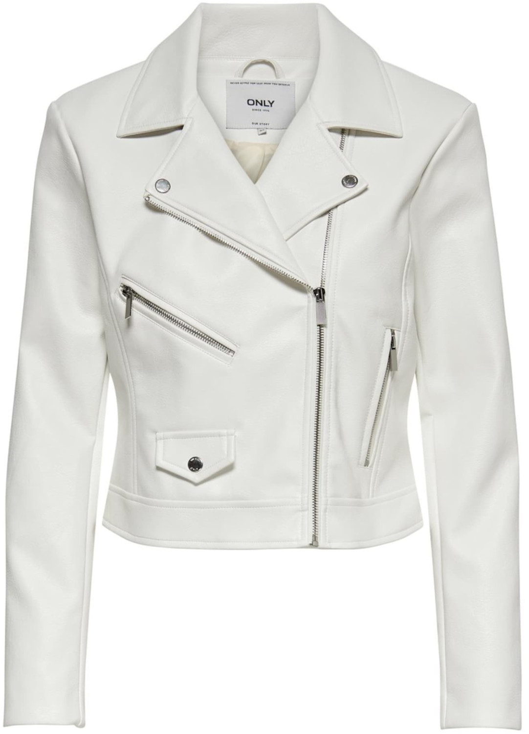 Only Faux Leather Jacket (15180324) white/cloud dancer