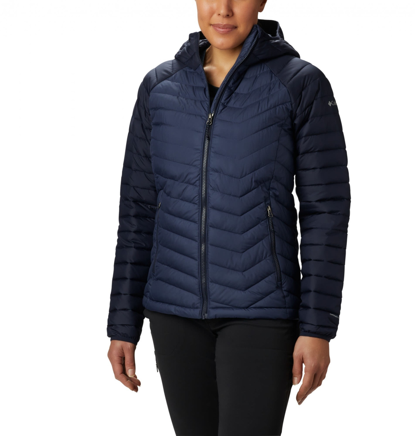 Columbia Powder Lite Hoodie Jacket Woman dark nocturnal sparkler print