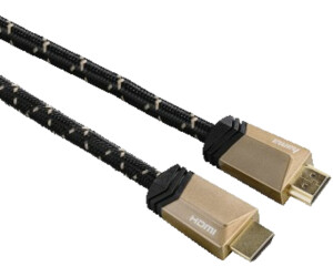 Hama HQ Hgh-Speed HDM-Kabel 4m 2.0b Gewebe Gold Vdeo-Kabel, HDM