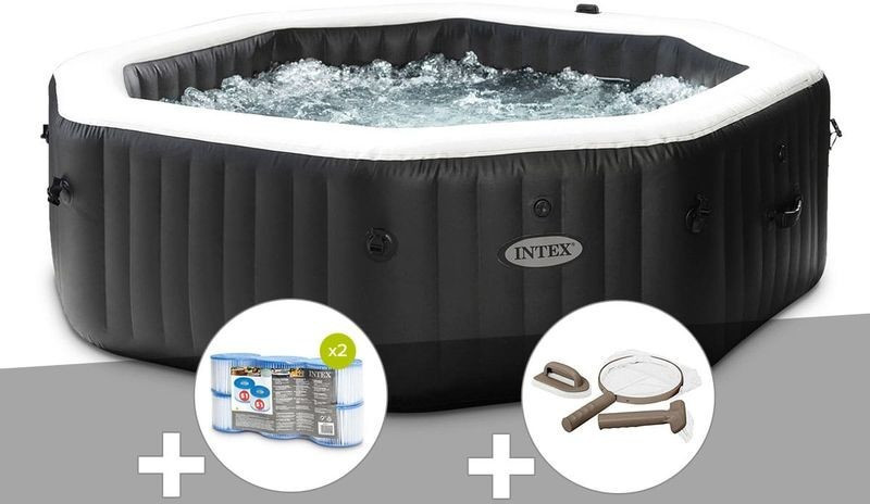 Intex PureSpa Carbone 6 places + 12 filtres + kit d'entretien