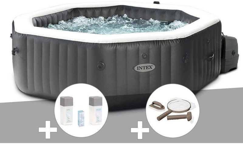 Intex PureSpa Carbone 4 places + Kit traitement brome + kit d'entretien