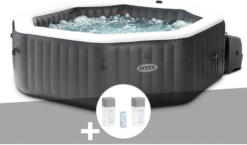 Intex PureSpa Carbone 4 places + kit traitement brome