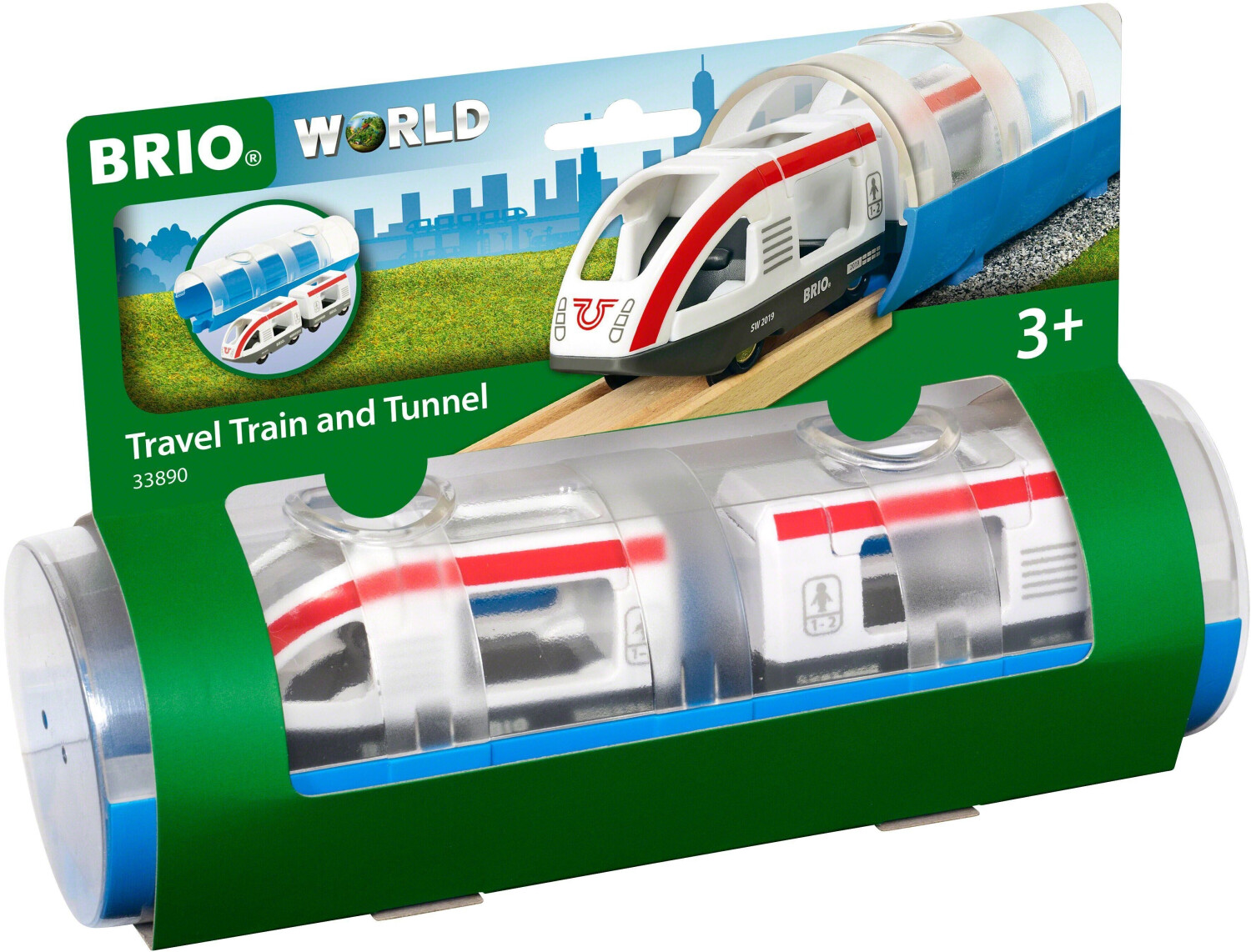 Photos - Toy Car BRIO World - Travel Train and Tunnel  (33890)