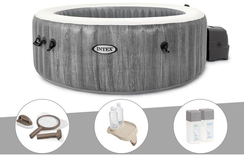 Intex PureSpa Baltik 6 places + kit d'entretien + porte-boisson + kit traitement brome