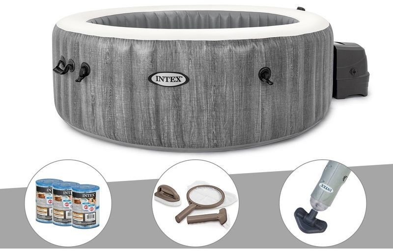 Intex PureSpa Baltik 6 places + 6 filtres + kit d'entretien + aspirateur