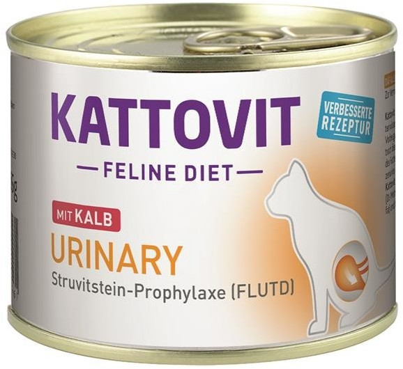 Kattovit Feline Diet Urinary Wet Food Veal 12x185g