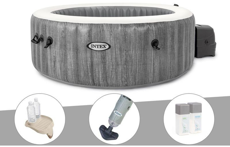 Intex PureSpa Baltik 6 places + porte-boisson + aspirateur + kit traitement brome