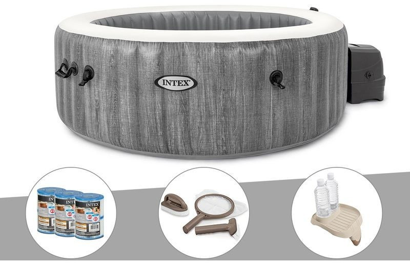 Intex PureSpa Baltik 6 places + 6 filtres + kit d'entretien + porte-boisson