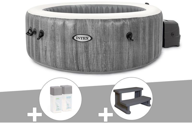 Intex PureSpa Baltik 6 places + kit traitement brome + escalier