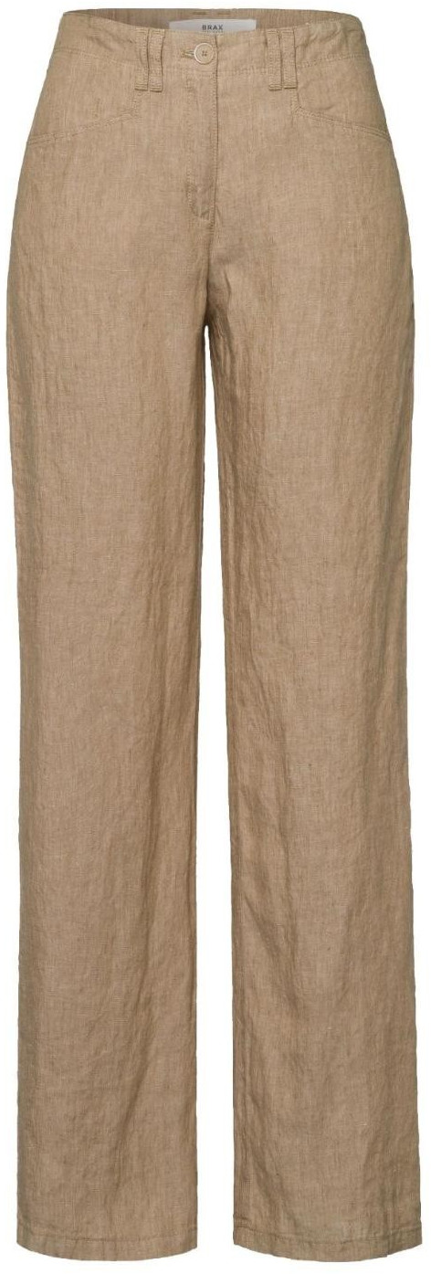 BRAX Farina Linen Pants (72-2207) toffee