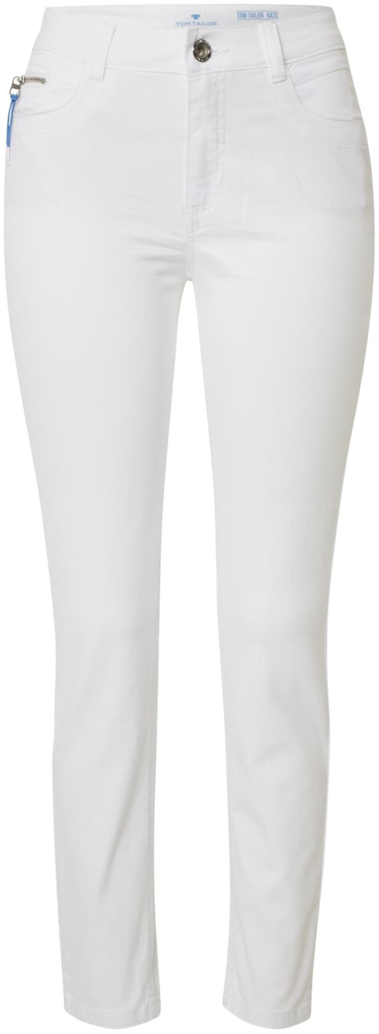 TOM TAILOR Damen Kate Slim Capri Hose – Hohe Leibhöhe, Schmales Bein, Aus Stretch-Twill