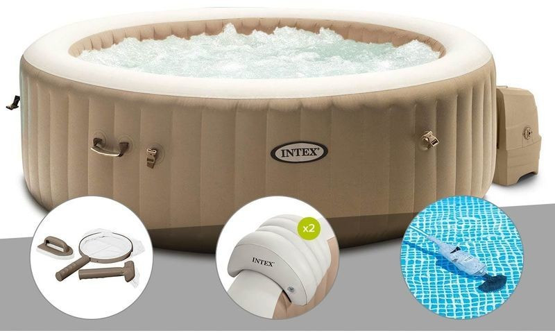 Intex PureSpa Sahara 6 places + kit d'entretien + 2 appuie-têtes + aspirateur