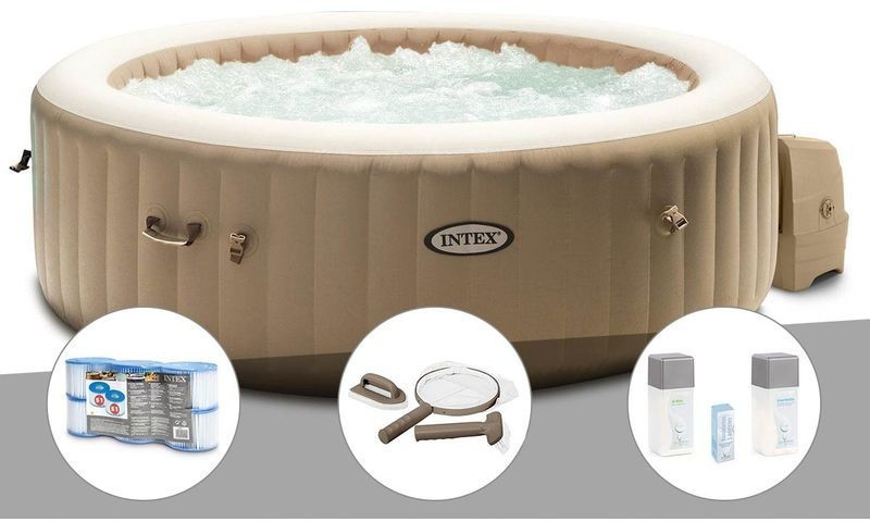 Intex PureSpa Sahara 6 places + 6 filtres + kit d'entretien + kit traitement brome