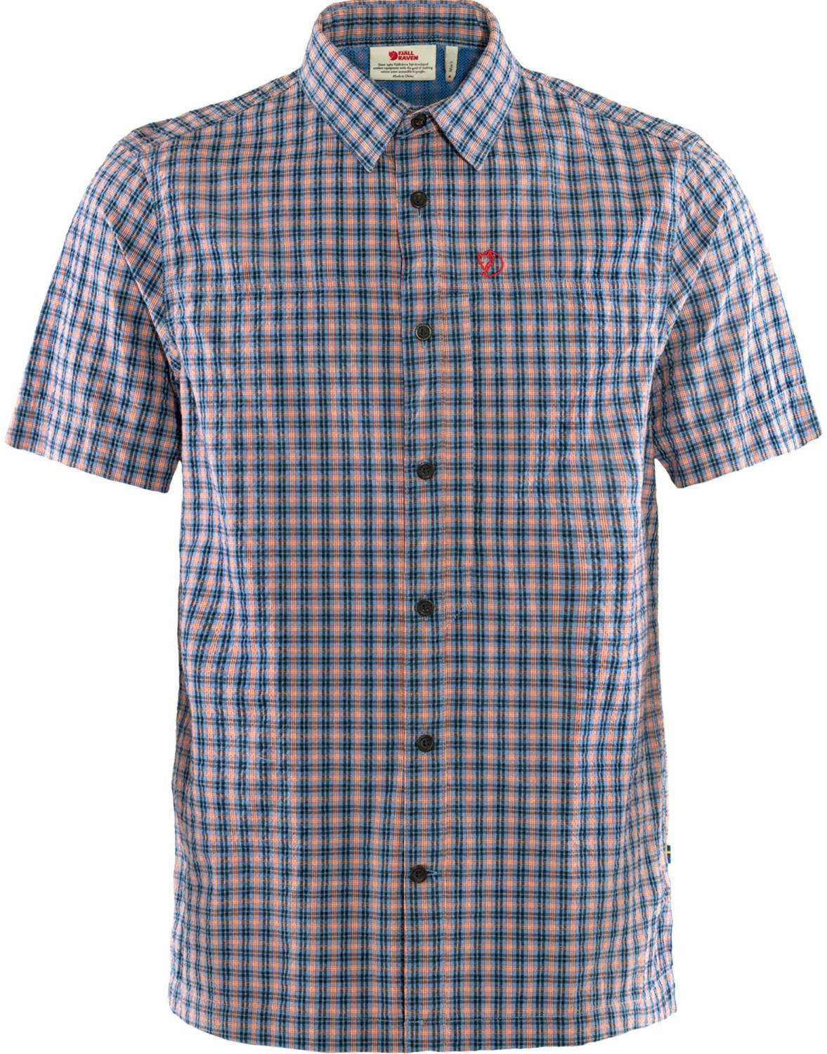 Fjällräven Svante Seersucker Shirt SS navy