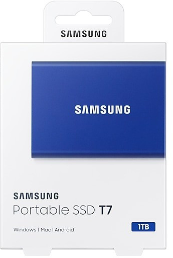SAMSUNG Portable T7 1 TB externe SSD-Festplatte blau >> büroshop24