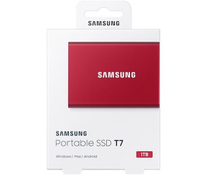 Soldes Samsung Portable SSD T7 1 To rouge 2024 au meilleur prix sur