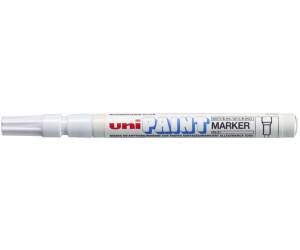 UNIBALL Marqueur peinture à huile, encre à pigmentation blanc, pointe fine  ogive UNI PAINT PX21