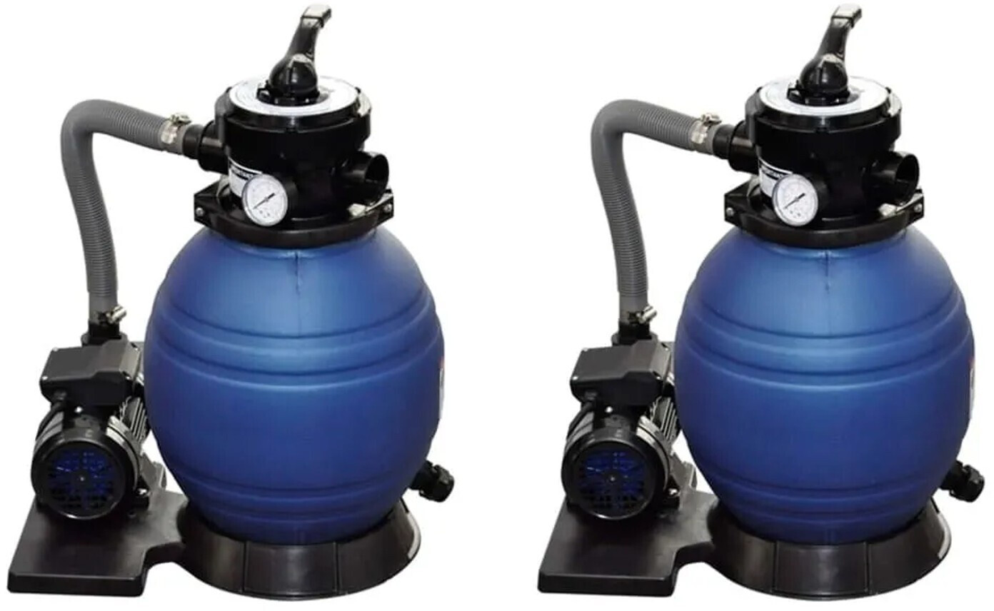 vidaXL Filtre à sable 11 m³/h (x2)