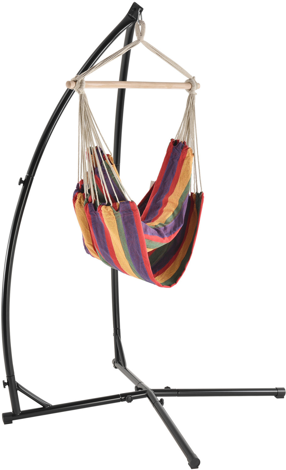 casa.pro XXL Hanging Armchair with stand Black Multi
