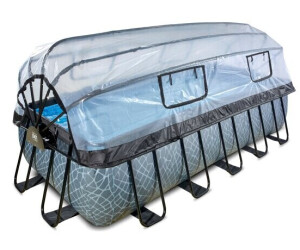 Exit Rechteckiger Rahmenpool Mit Sandfilteranlage Warmepumpe Und Sonnendach 122cm 30 67 53 00 Ab 1 499 78 Preisvergleich Bei Idealo De