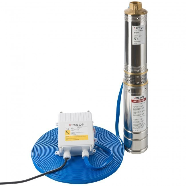 Arebos Pompe de puits profond submersible 3700 W