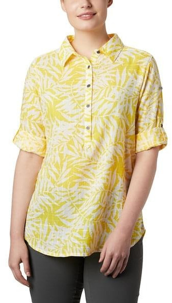 Columbia Summer Ease Popover Tunic buttercup wispy bamboo print