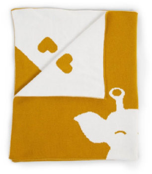 Childhome Blanket 80 x 100 cm Giraffe white ecru