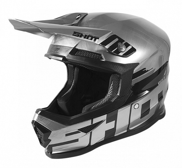 Shot Furious Brush Metallic Silver Black Glossy