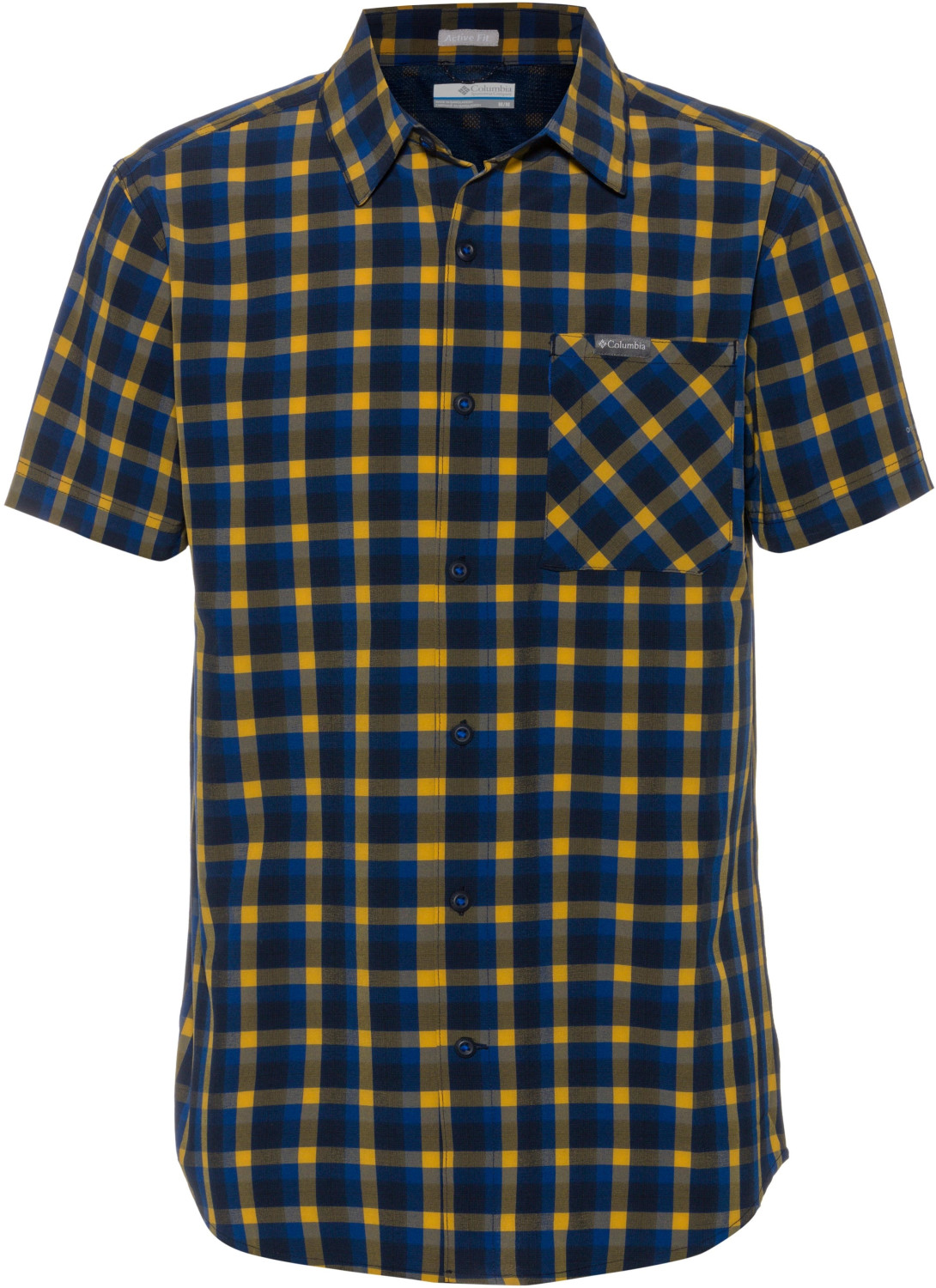 Columbia Men's Triple Canyon Short Sleeve azul tonal plaid