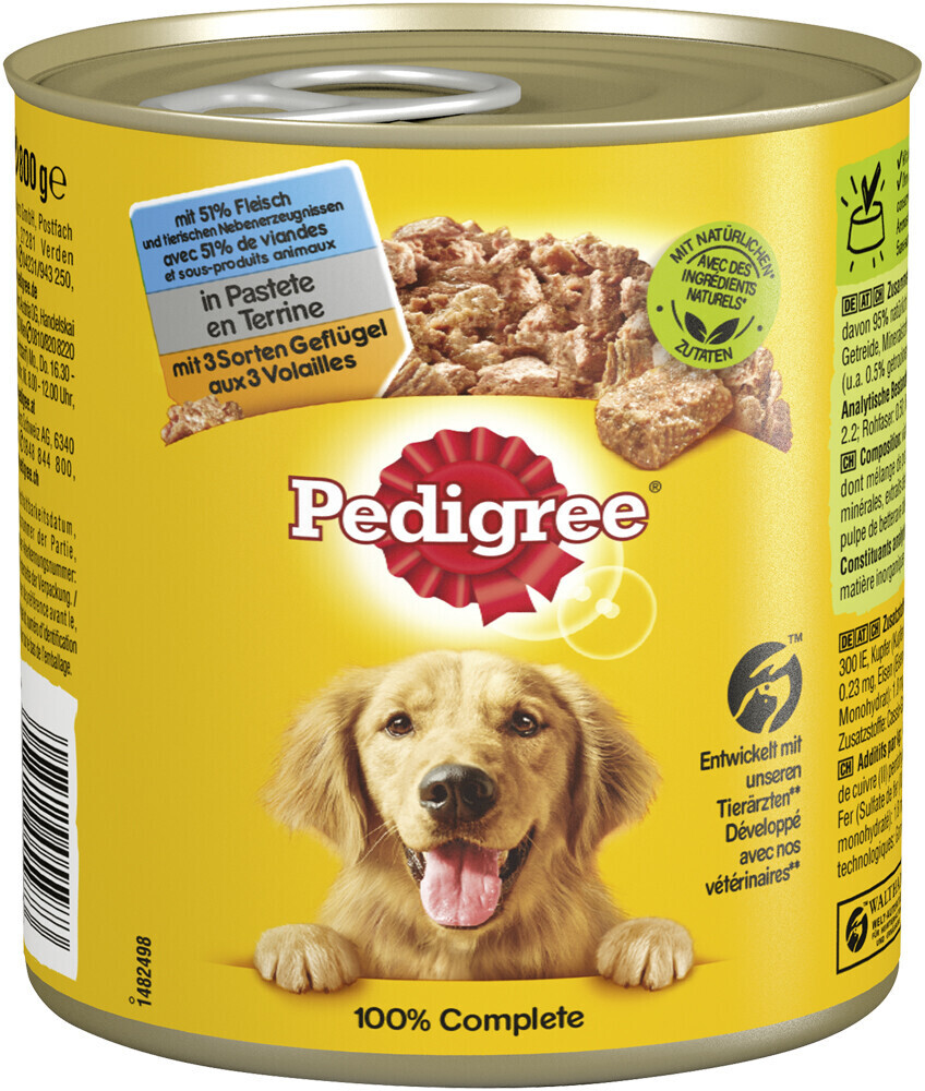 Pedigree Adult Classic 3 sortes de volaille