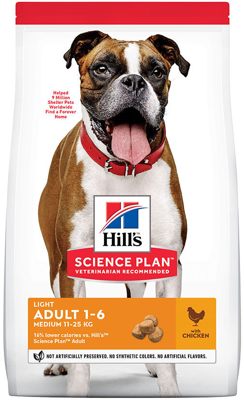 Hill's Science Plan Canine Light Adult Medium poulet (14 kg)