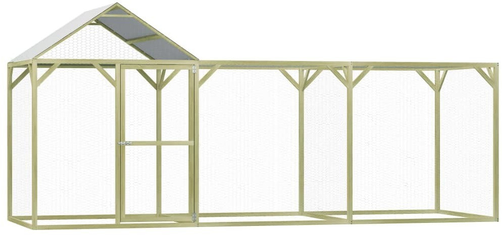 VidaXL Poulailler pinède imprégnée 4,5 x 1,5 x 2 m (278401)