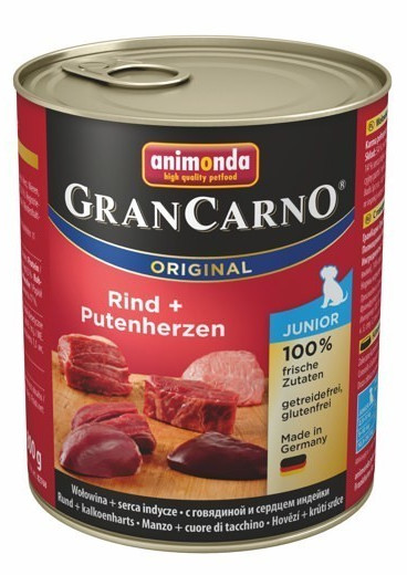 Animonda Gran Carno Junior boeuf & coeurs de dinde