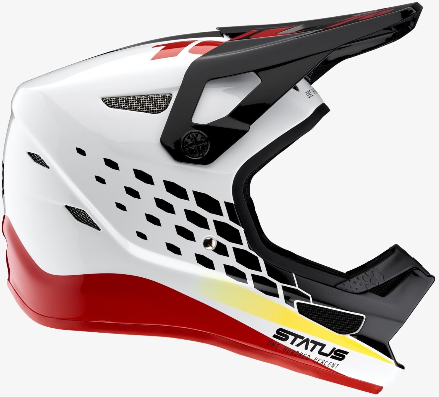 100% Kids Status Pacer - white red