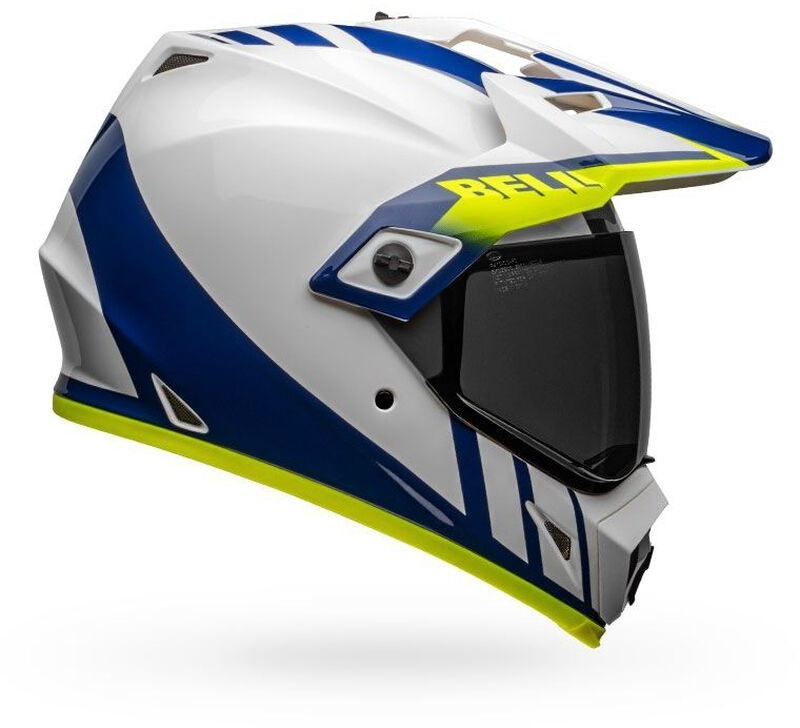 Bell MX-9 Adventure Mips  Dash Gloss White/Blue/HI-VIZ