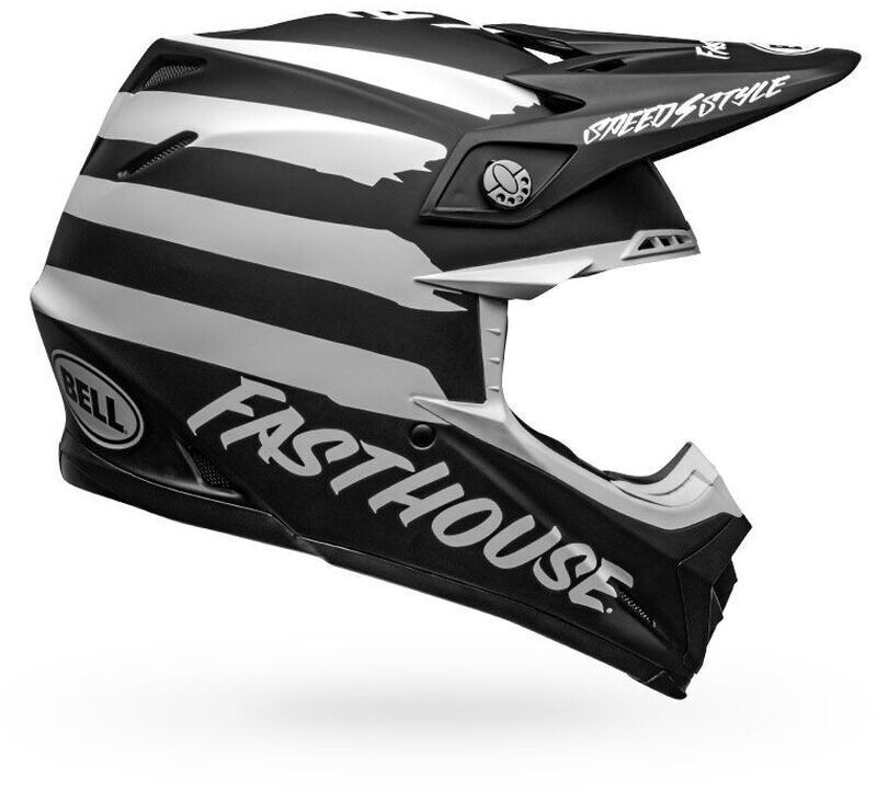 Cross Enduro Motorradhelm Bell MX-9 MIPS FASTHOUSE Schwarz Matt Grau Online-Verkauf