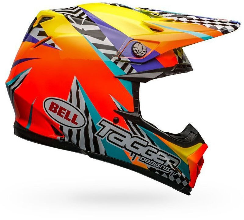 Bell MOTO-9 MIPS Tagger Breakout Gloss Orange/Yellow