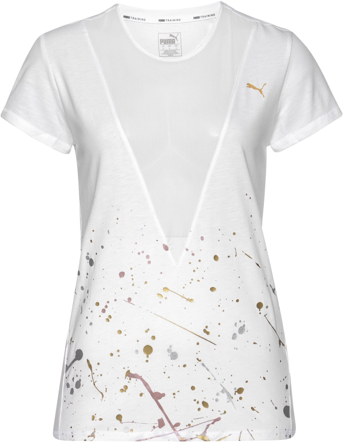 Puma Metal Splash Deep Training Tee Women white