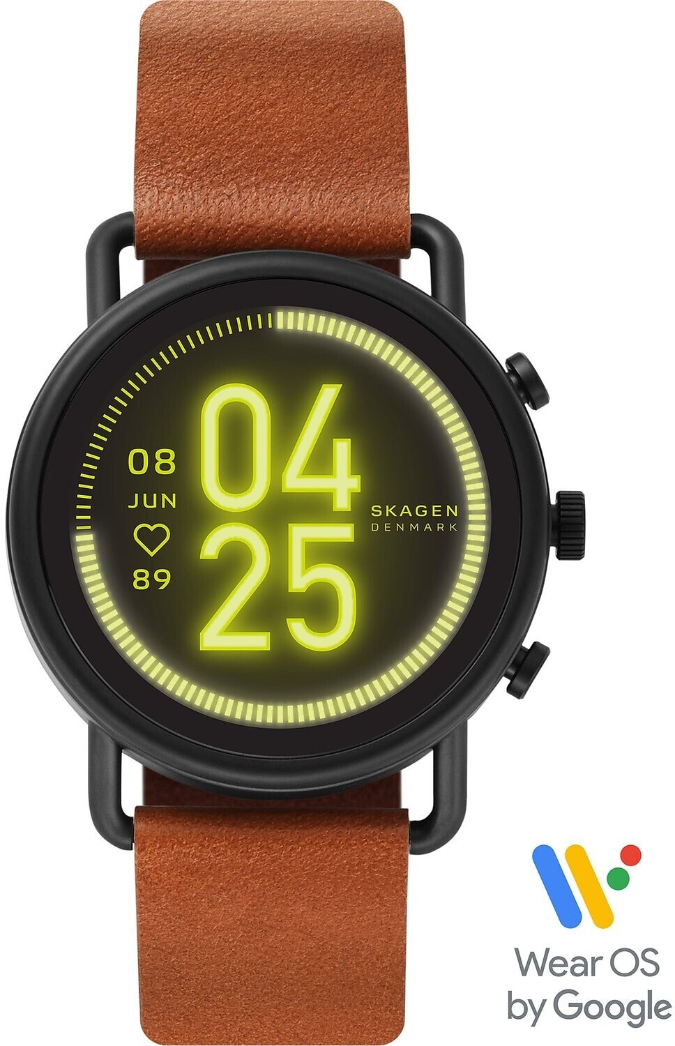 Skagen Falster 3 cuir marron