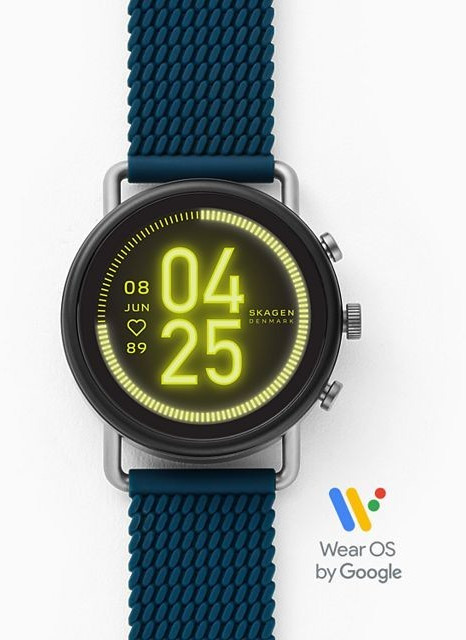 Skagen Falster 3 silicone bleu