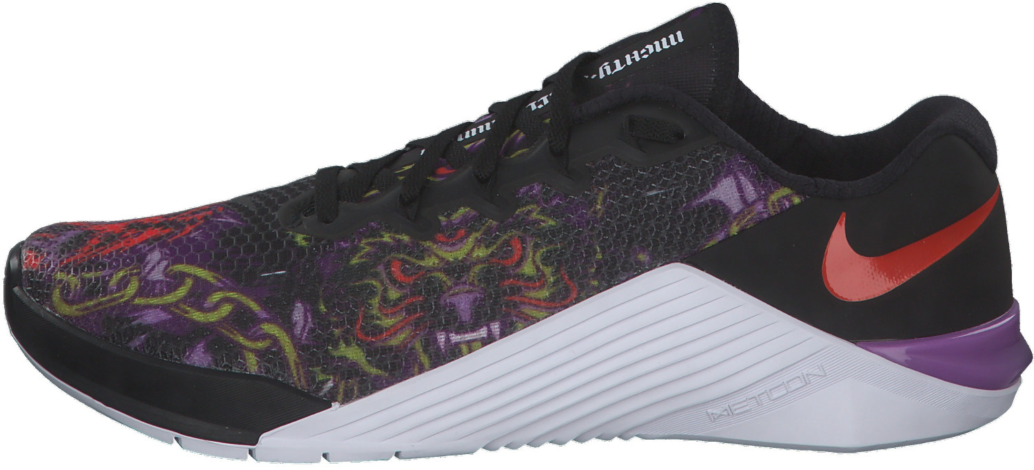 Nike Metcon 5 black/bright cactus/purple nebula/white